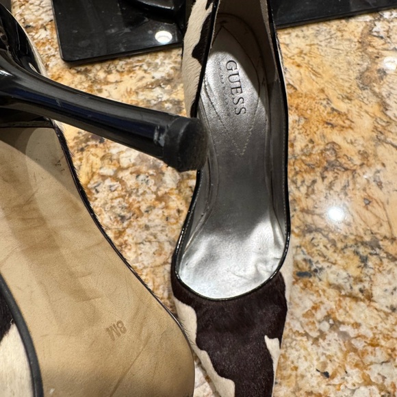 Guess by Marciano stylish faux cow print fur inspired stiletto high heels - Picture 13 of 16